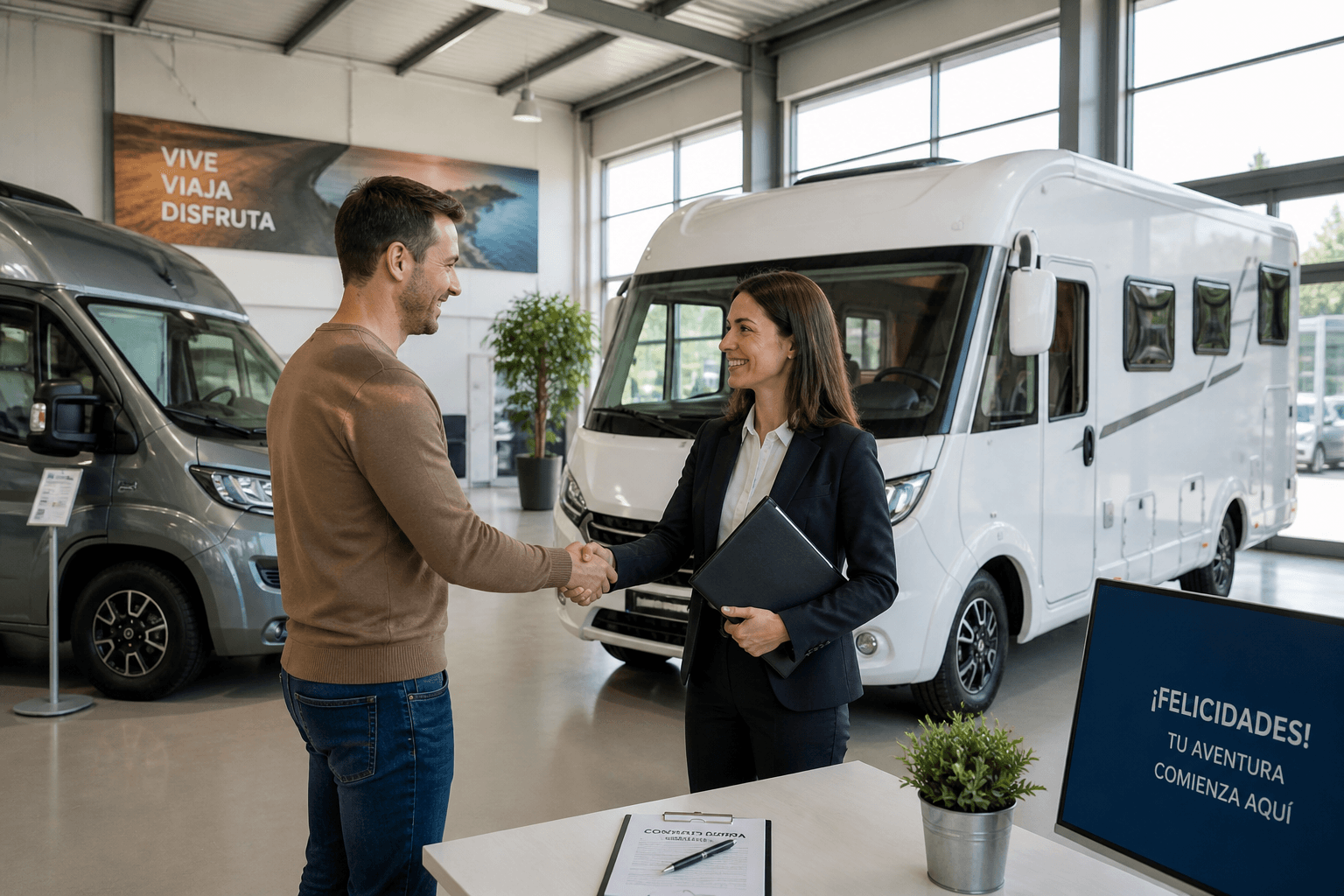 Cierre de venta de autocaravana en instalaciones CampersNova